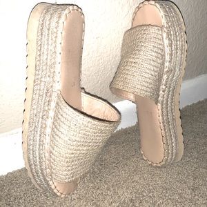 Jute Rope Braided High Platform Sandals